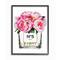Stupell Industries Glam Pink Peony Arrangement Wall Art in Black Frame